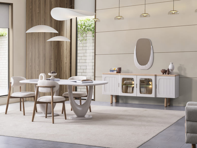 Silver Yemek Odası Takımı