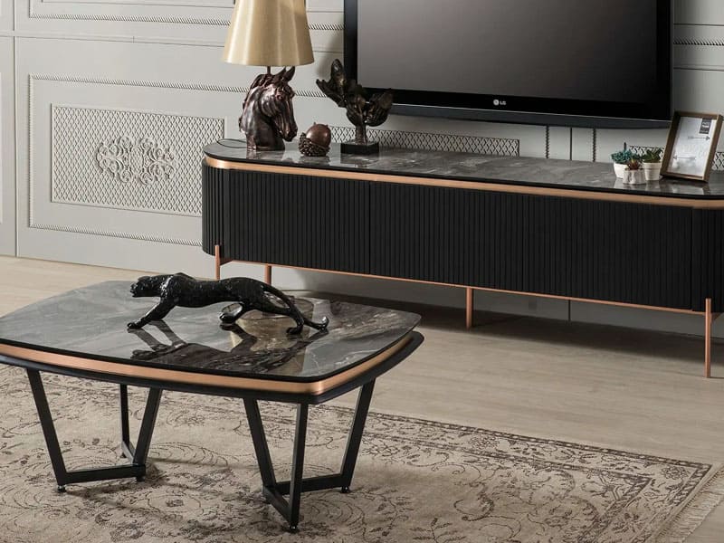 Tesla Black Bronze Orta Sehpa