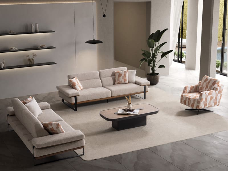 Lavinia Krem Koltuk Takımı