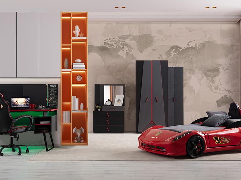 Gamer With Cars Genç Odası Takımı