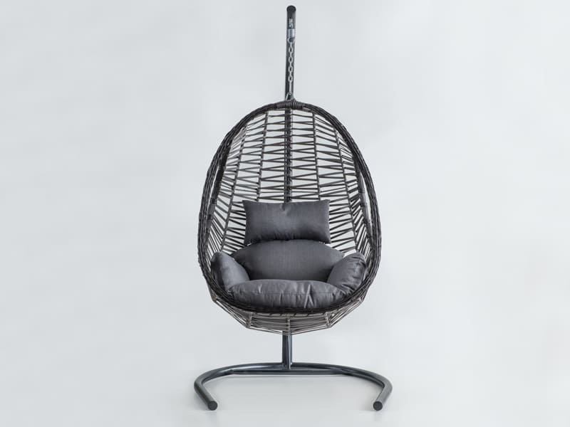 Cosmo Gri Rattan Gri Kumaş Salıncak