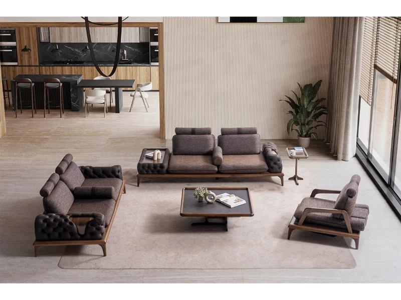 Pisa Ahşap Ayaklı Koltuk Takımı