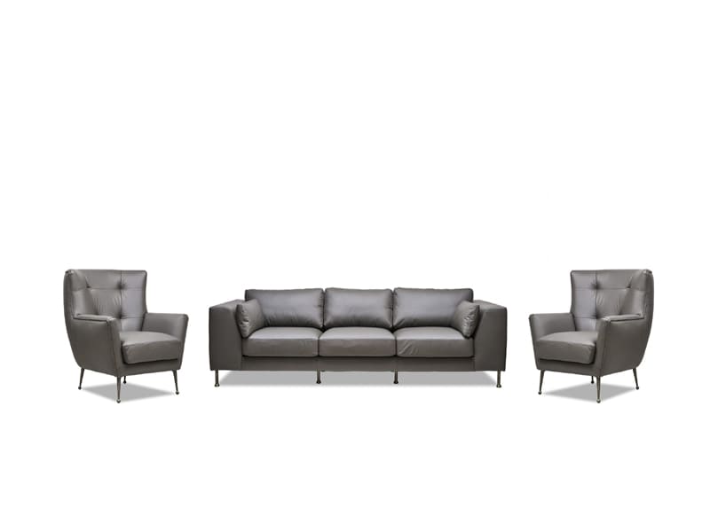 Concept Hakiki Deri Ofis Takımı / Gri