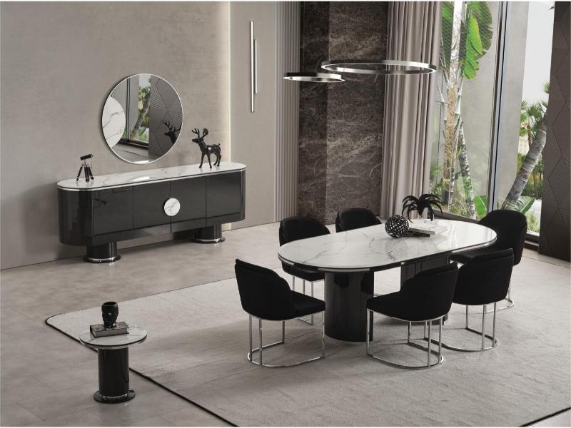 Cartier Antrasit Yemek Salonu