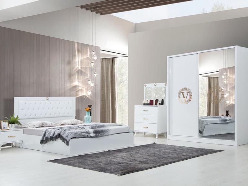 Versac Beyaz Yatak Odası Takımı