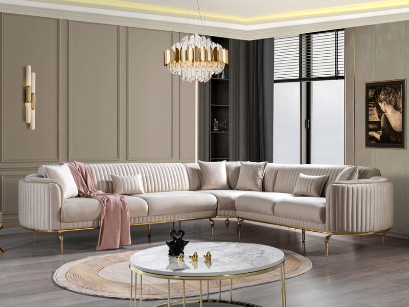 Prestij Krem Köşe Takımı