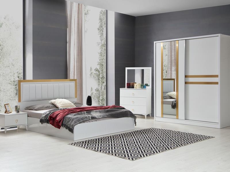 Rüya Beyaz Yatak Odası Takımı