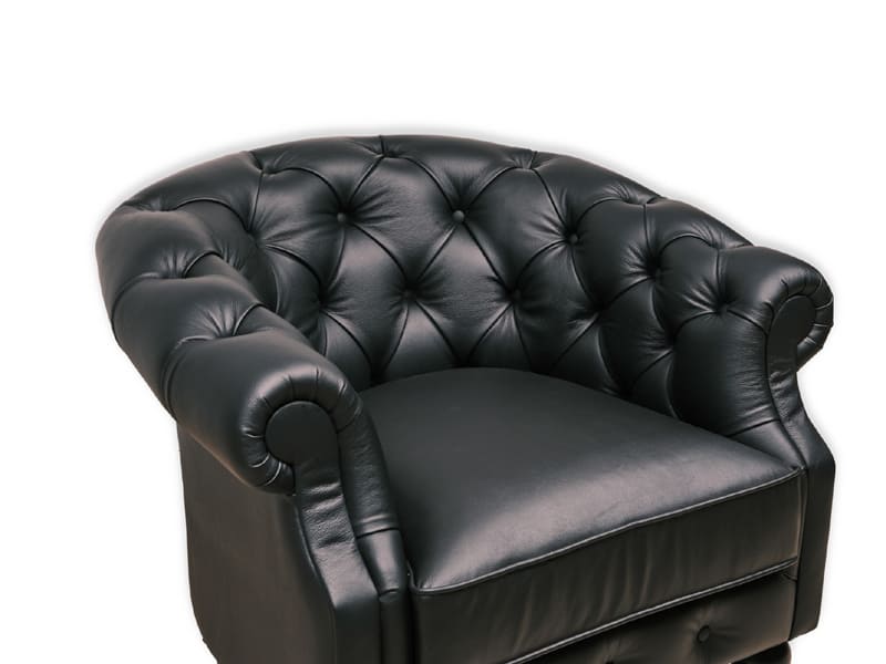 Clovis Hakiki Deri Ofis Chester Takımı / Siyah
