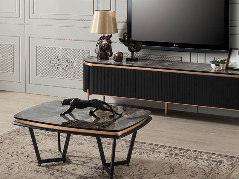 Tesla Black Bronze Orta Sehpa