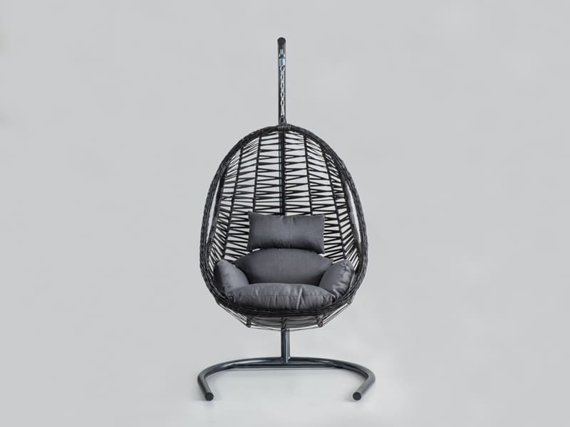 Cosmo Gri Rattan Gri Kumaş Salıncak
