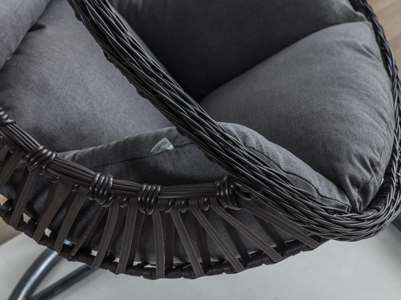 Cosmo Gri Rattan Gri Kumaş Salıncak