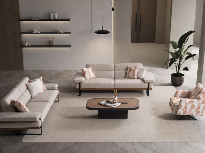 Lavinia Krem Koltuk Takımı