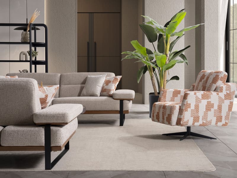 Lavinia Krem Koltuk Takımı