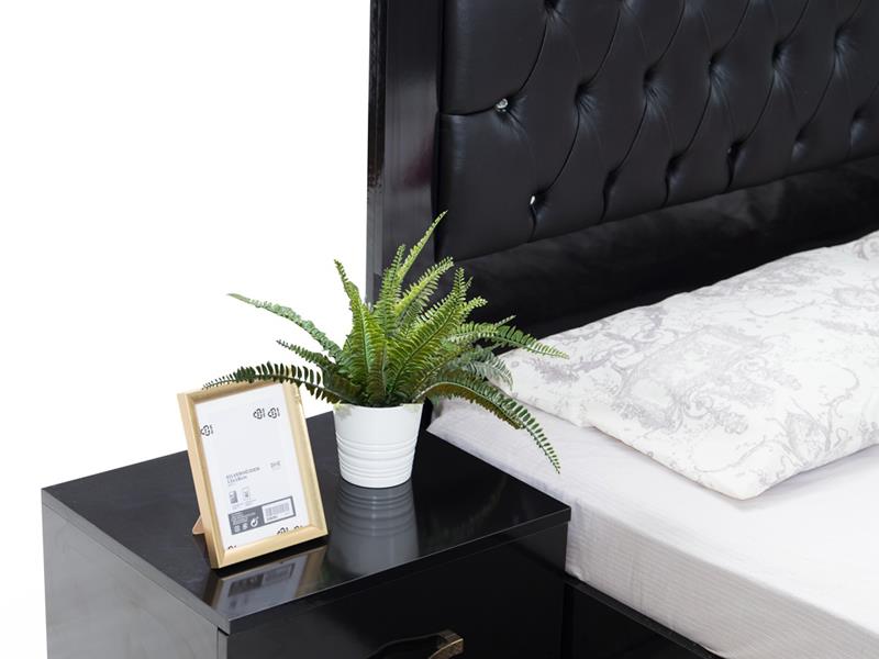 New Versac Siyah Yatak Odası Takımı