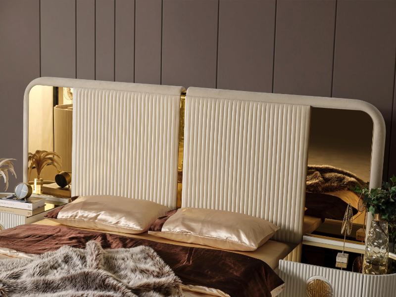 Gucci Capucino siyah cam gold metal Yatak Odası Takımı