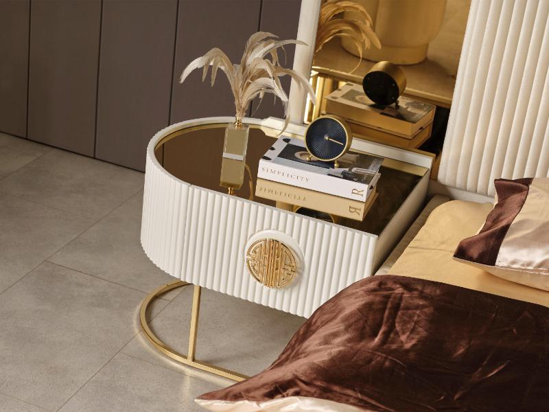 Gucci Capucino siyah cam gold metal Yatak Odası Takımı