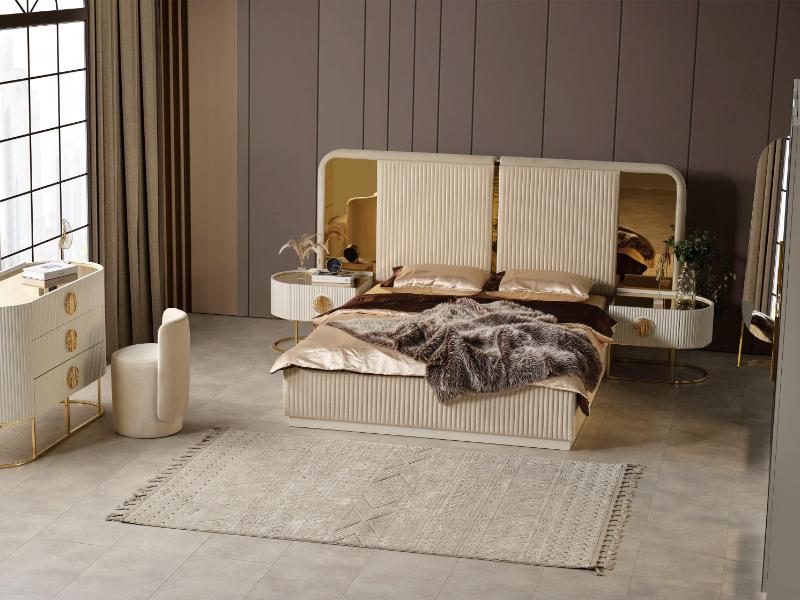 Gucci Capucino siyah cam gold metal Yatak Odası Takımı