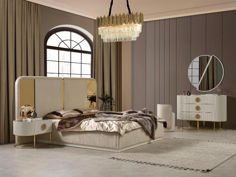 Gucci Capucino siyah cam gold metal Yatak Odası Takımı