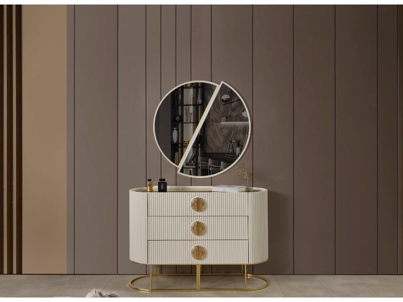 Gucci Capucino siyah cam gold metal Yatak Odası Takımı