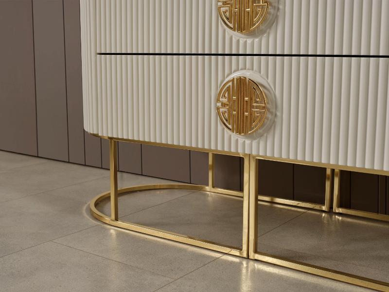 Gucci Capucino siyah cam gold metal Yatak Odası Takımı