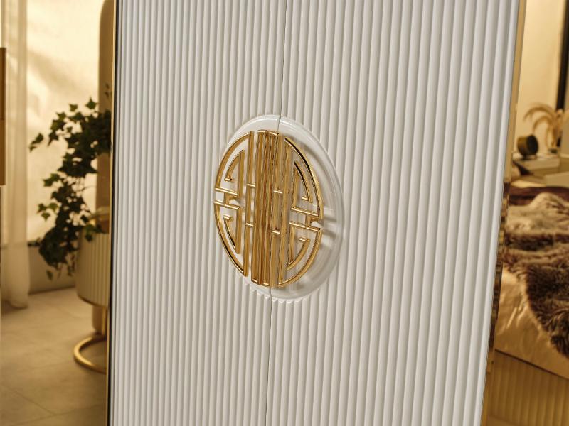 Gucci Capucino siyah cam gold metal Yatak Odası Takımı