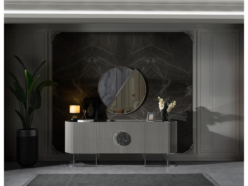 Gucci Duman Gri Yemek Odası Takımı