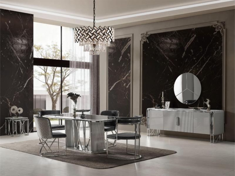 Solo Gri Yemek Odası