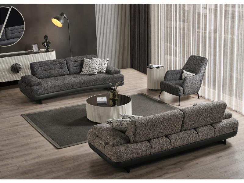 Gucci Ekru Siyah Serisi Koltuk Takımı