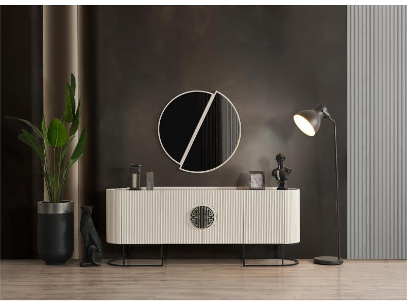 Gucci Ekru Siyah Serisi Yemek Odası Takımı