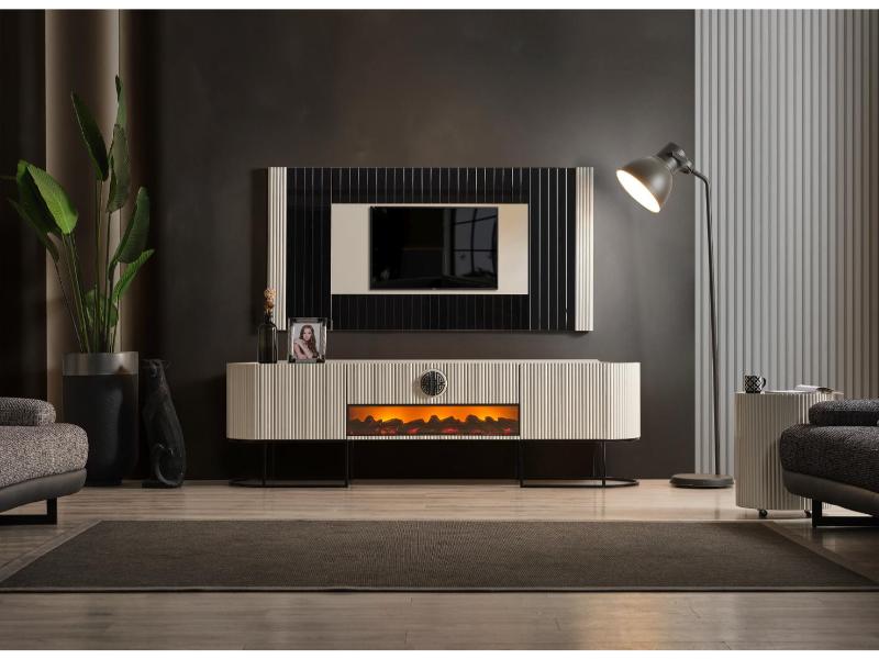 Gucci Ekru Siyah Serisi Tv Ünitesi