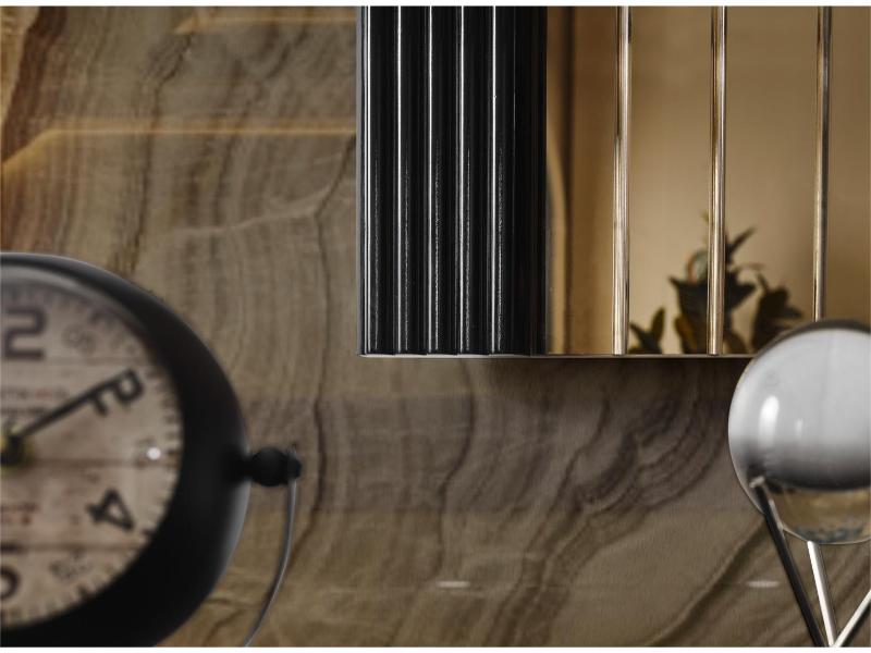 Gucci Siyah Renk Siyah Cam Krom Metal Tv Ünitesi