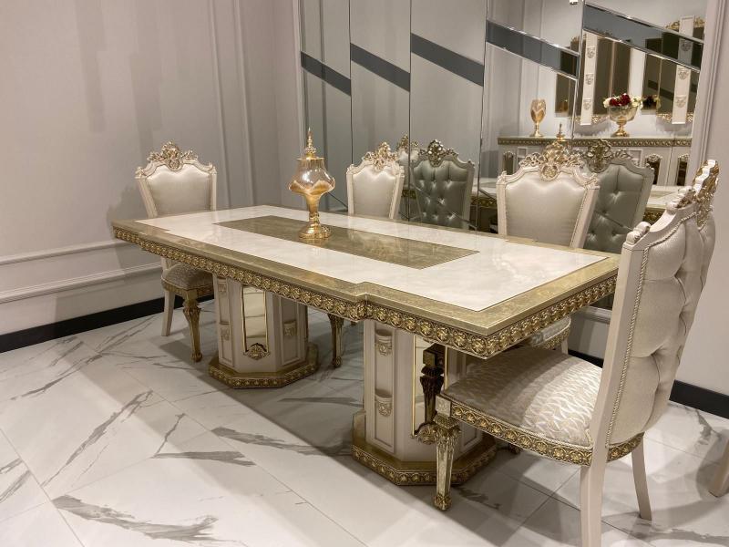 Luxury Classic Venedik Krem Koltuk Takımı