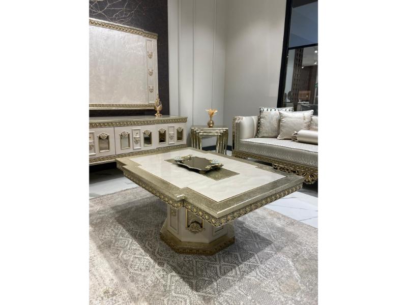 Luxury Classic Venedik Krem Koltuk Takımı