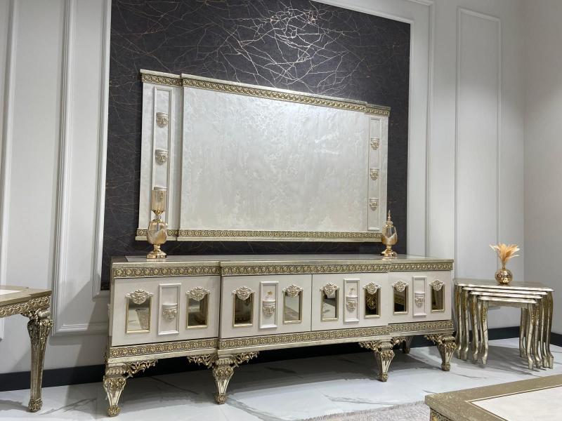 Luxury Classic Venedik Krem Koltuk Takımı