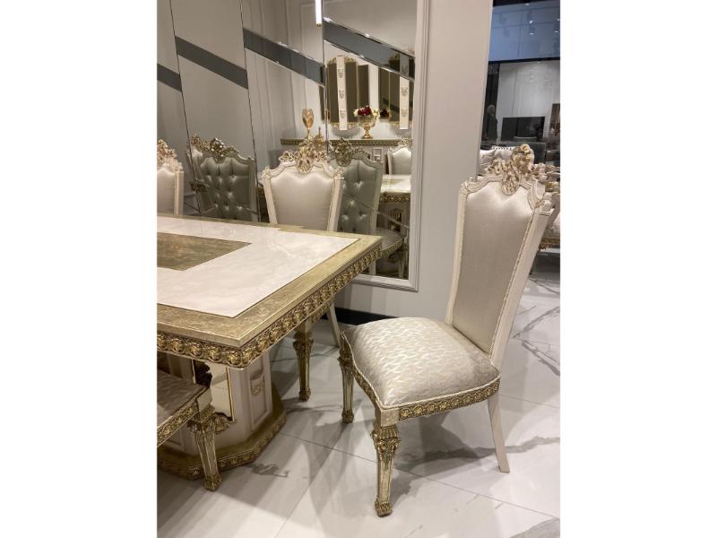 Luxury Classic Venedik Krem Koltuk Takımı