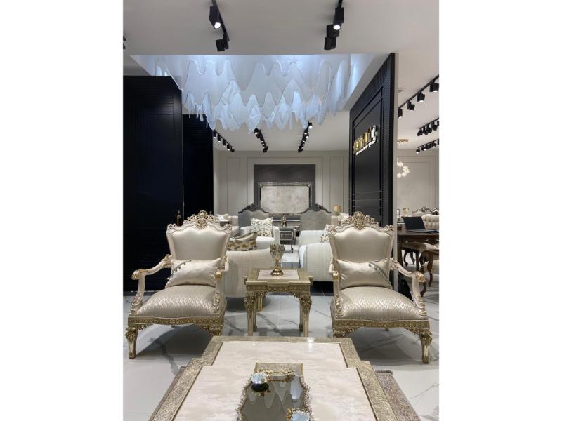 Luxury Classic Venedik Krem Koltuk Takımı