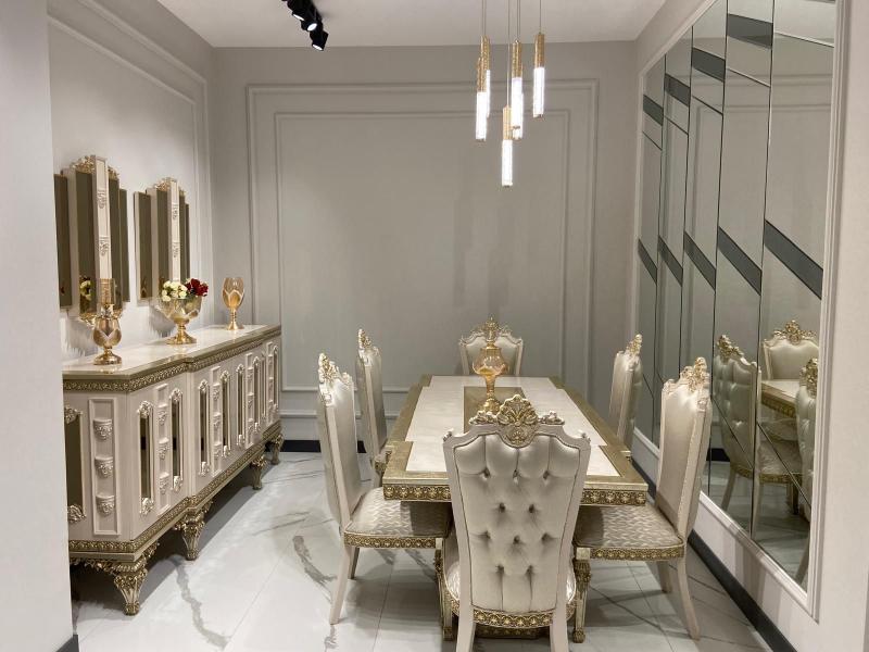 Luxury Classic Venedik Krem Koltuk Takımı