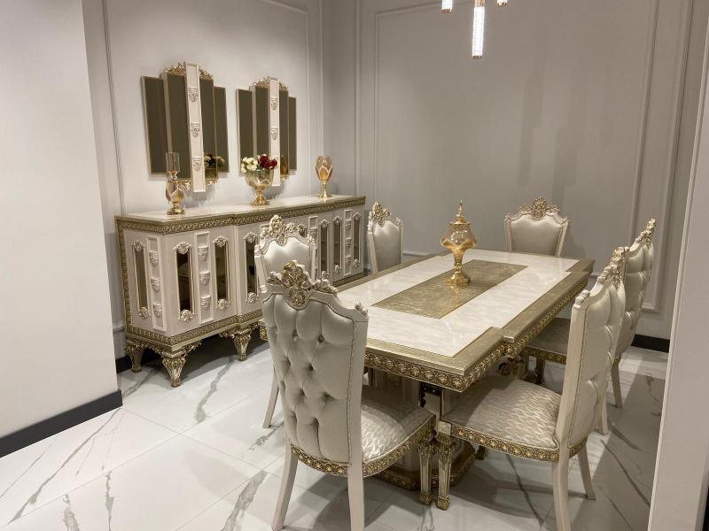 Luxury Classic Venedik Krem Koltuk Takımı